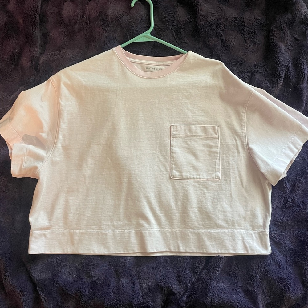 ATHLETA OVERSIZED CROPPED SHIRT